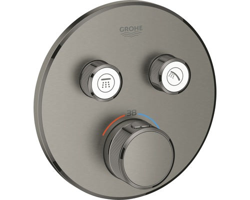 Unitate control Grohe Grohtherm Smartcontrol 29119AL0, 2 iesiri, termostat, necesita set fixare, mat, grafit