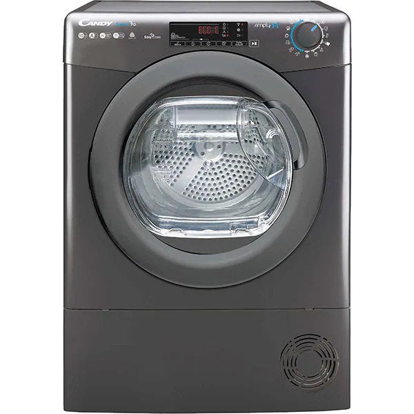 Uscator de rufe Candy CSO H10A2TRER-S, 10 kg, Pompa de caldura, Clasa A++, WiFi, Easy Case, Dry Senzor, Super Easy Iron, Antisifonare, Antracit