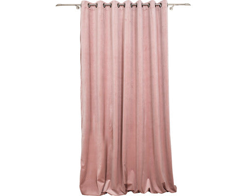Draperie Cu Inele Castellano Uni Roz Pal 140x245 Cm