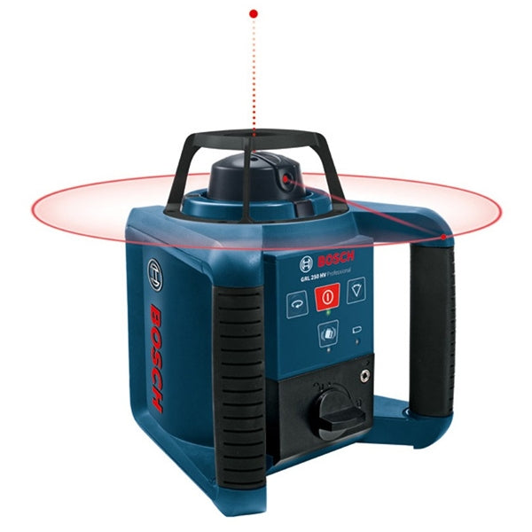 Nivela laser rotativa, Bosch - GRL 250 HV 30 m, +/-0.1 mm/m, 150, 300, 600 rot/min, proiectie verticala