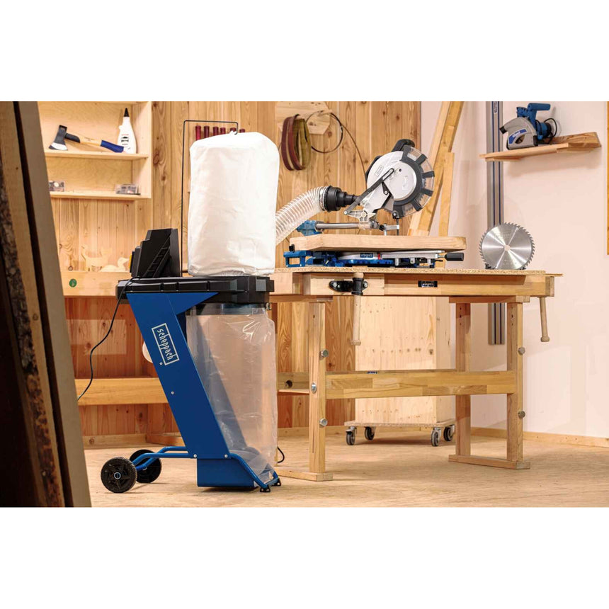 Aspirator rumegus Scheppach DC 500, putere absorbita 550 W, debit aer 1150 m3/h, recipient 75l