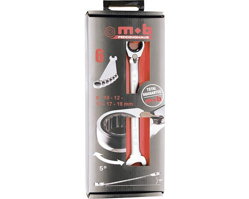 Set Chei Combinate Ius 8-19 Mm, 10 Piese, Fixa & Inelara Cu Clichet Reversibil, Crom-vanadiu
