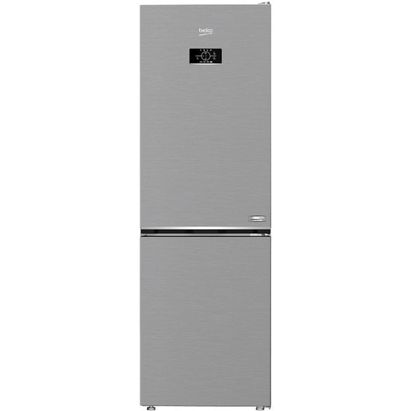Combina frigorifica Beko B3RCNA364HXB1, 316 l, No Frost, HarvestFresh, AeroFlow, Kitchen Fit, Everfresh+, Clasa E, 187 cm, Metal Look
