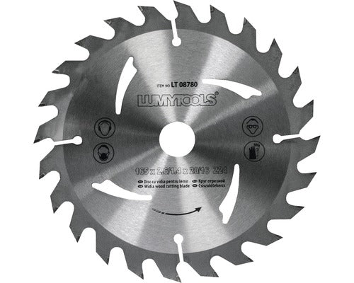 Disc Fierastrau Circular Lumy Tools Ø165x2, 6/1, 4x20/16 Mm 24 Dinti