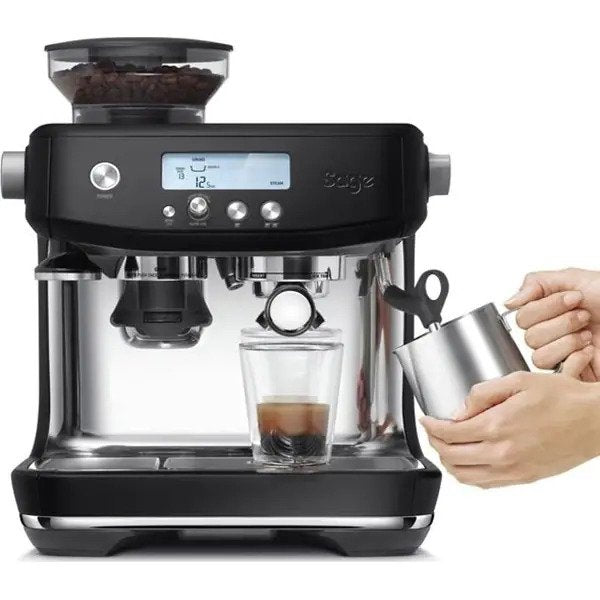 Espressor manual SAGE SES878BTR, 2l, 1680W, 15 bar, sistem termic ThermoJet, Negru-Argintiu
