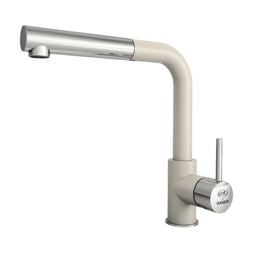 Baterie bucatarie monocomanda cu dus extractibil Impact, cartus cu disc ceramic 40 mm, aerator M24, Fatgranit bej inchis