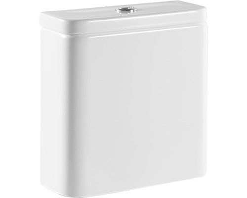 Rezervor WC ceramic Roca The Gap, dubla comanda, 3-4,5 l, alimentare stanga jos, alb
