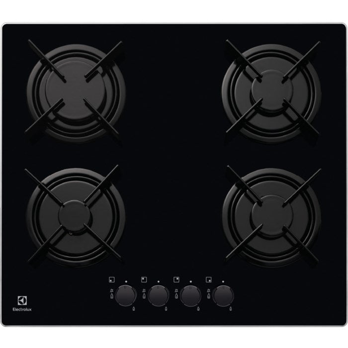 Plita incorporabila Electrolux EGT6242NVK, Gaz, 4 Arzatoare, 60 cm, Aprindere electrica integrata, Negru
