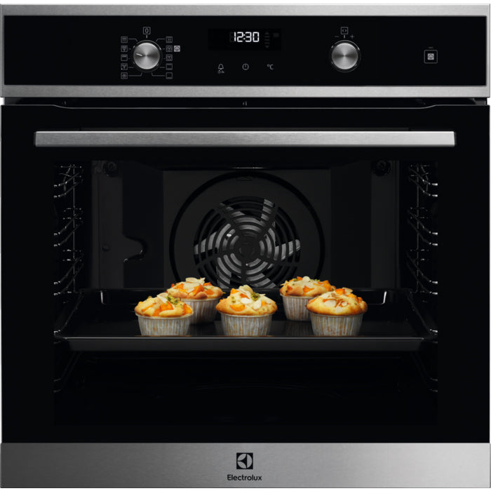 Cuptor incorporabil Electrolux EOD6P60X, Electric, 72 l, Clasa A+, Autocuratare pirolitica, SteamBake, Negru