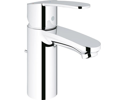 Baterie lavoar monocomanda GROHE Eurostyle Cosmopolitan marime S cartus ceramic GROHE SilkMove ES 35 mm set evacuare cu tija crom