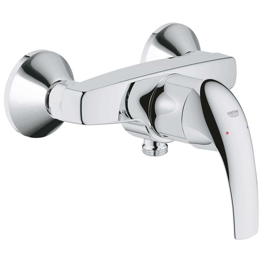Baterie dus Grohe Start Curve, monocomanda, 1/2'', cartus ceramic, limitator debit, Crom