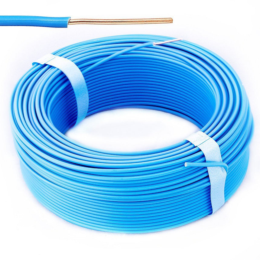 Conductor electric FY/ H07V-U 2.5 mmp albastru, 100 m cupru