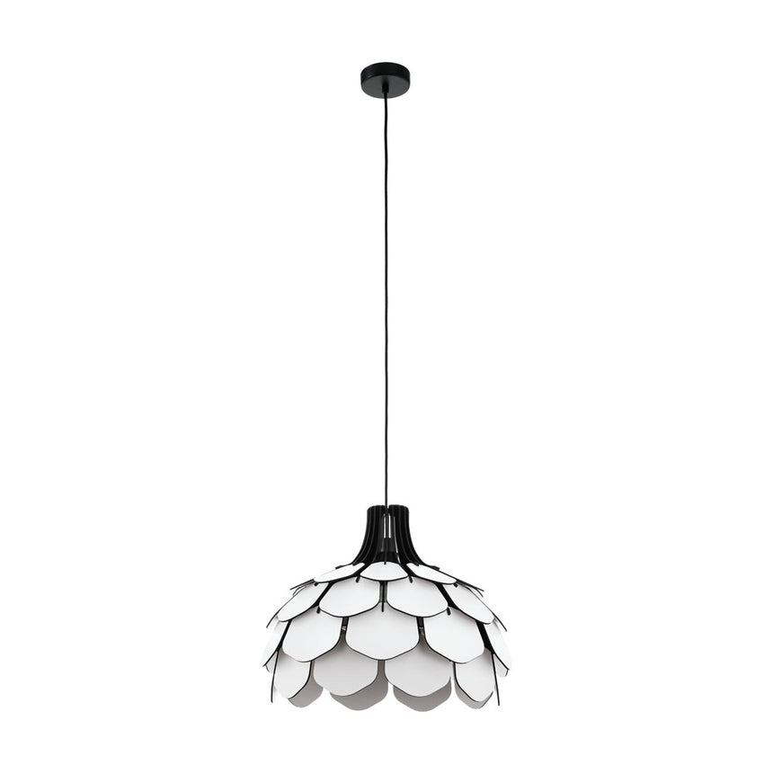 Pendul lemn EGLO MORALES 98316, E27 1X60W Ø495mm, Alb