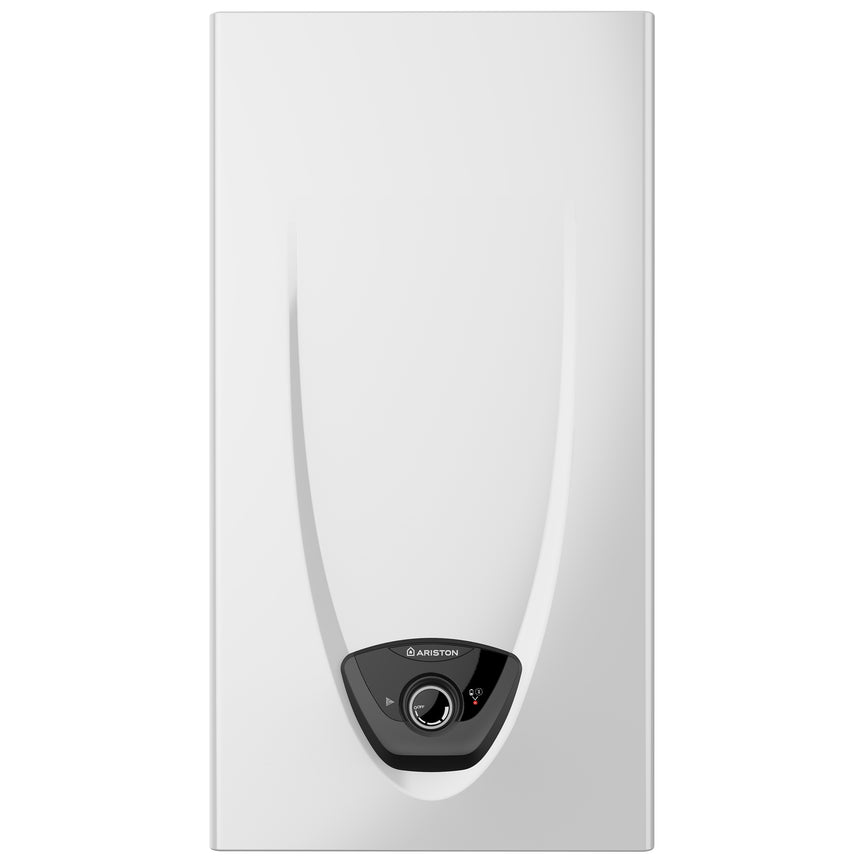 Incalzitor instant gaz pentru apa Ariston FAST EVO X ONT 11 NG EU, tiraj natural, 11 l/min, Gaz natural, NTC, control electronic, senzor siguranta / debit