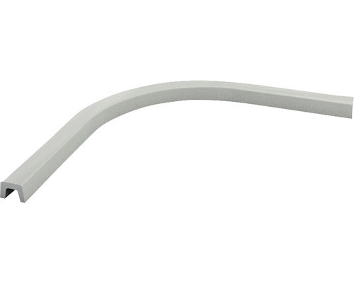 Prag Cabina Dus Semirotund din Compozit 100x100 cm Gri Inox