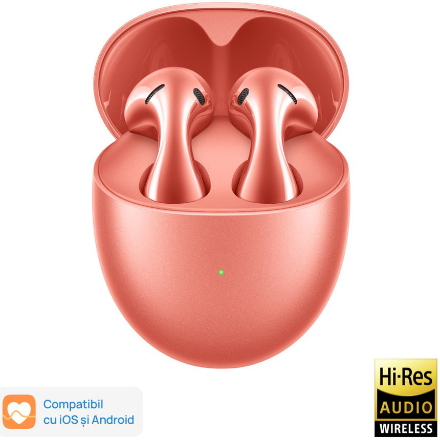 Casti wireless Huawei FreeBuds 5, Coral Orange