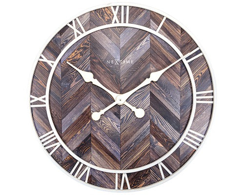 Ceas Perete Nextime Roman Vintage Lemn Ø 58 Cm
