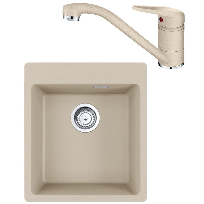 Pachet chiuveta bucatarie Franke MRG 610-39, 440x500 mm + Baterie Novara Plus, Avena