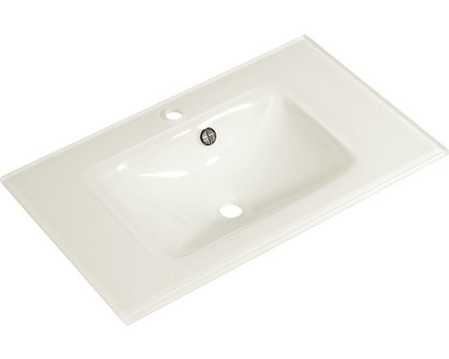Lavoar sticla Pelipal Alika, 74,5 cm, Alb