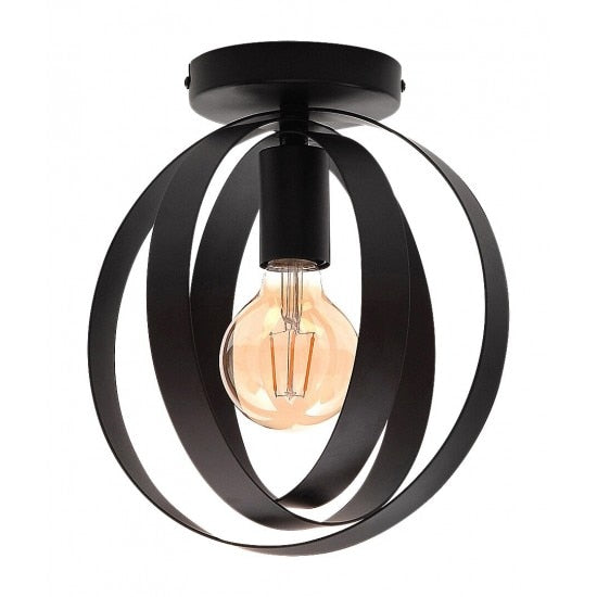 Plafoniera Rabalux Cortado, negru mat, 1XE27, D.25 cm, 5359