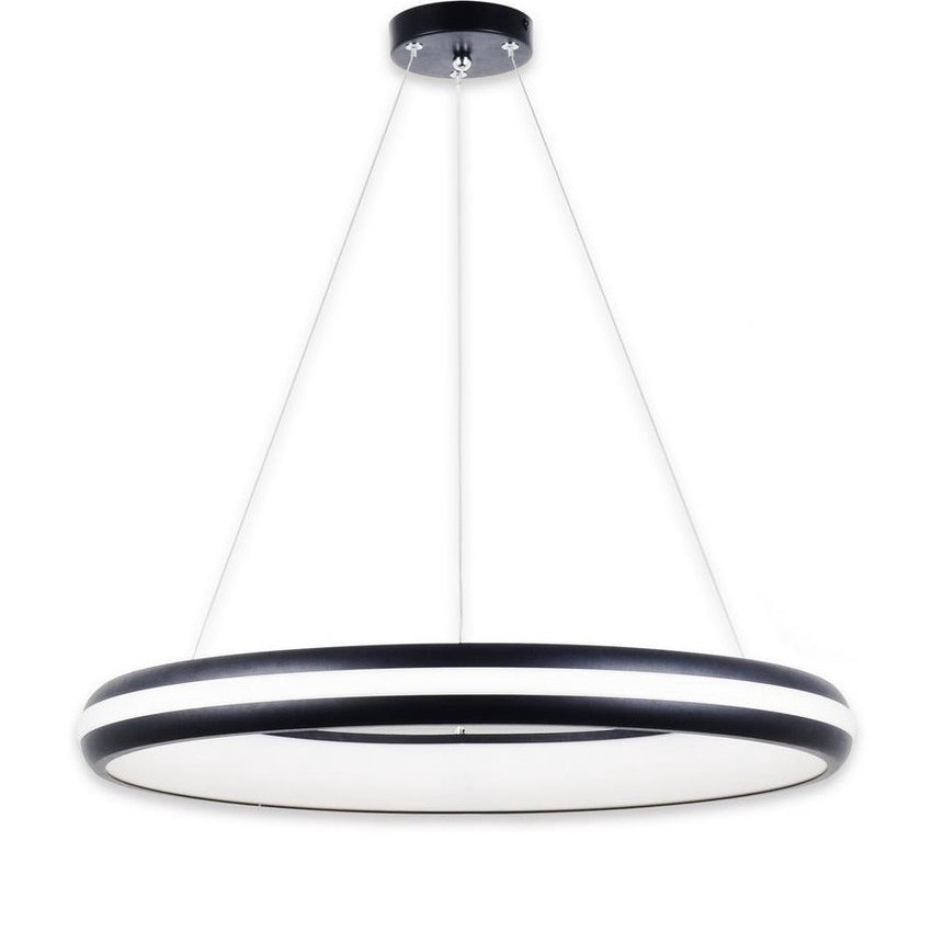 Lustra LED pe cablu dimabila, Top-Light, Metal, LED/60W/230V, Cu telecomanda, Negru