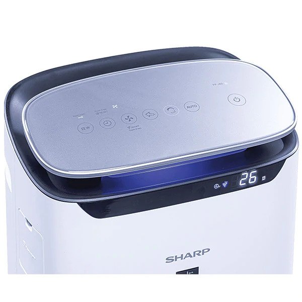 Purificator aer Sharp Ioni Plasmacluster J60EUW Tip filtru: HEPA 360, ionizare Functii: indicator nivel poluare, nivel umiditate, lipsa apa in rezervor, mod noapte, ion shower, prefiltru cu auto curatare Admisie aer: part