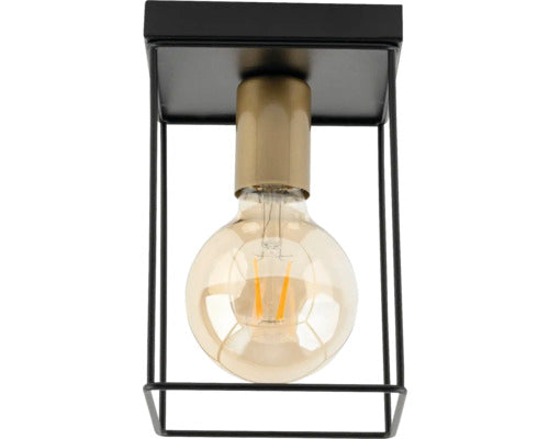 Plafoniera Talo E27 Max. 1x60w, Negru/auriu