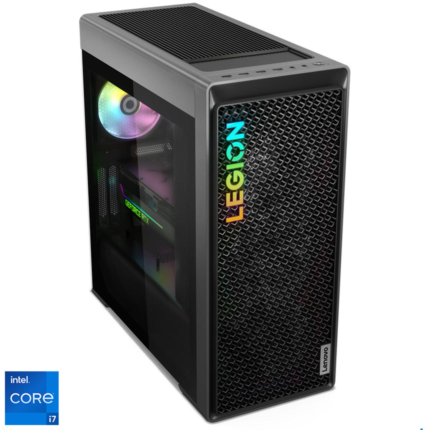 Sistem Gaming Lenovo Legion T7 34IRZ8 cu procesor Intel® Core™ i7-13700KF pana la 5.40 GHz, Raptor Lake, 32GB DDR5, 1TB SSD M.2 2280 PCIe® 4.0x4 NVMe®, NVIDIA® GeForce RTX™ 4080 16GB GDDR6X, No OS