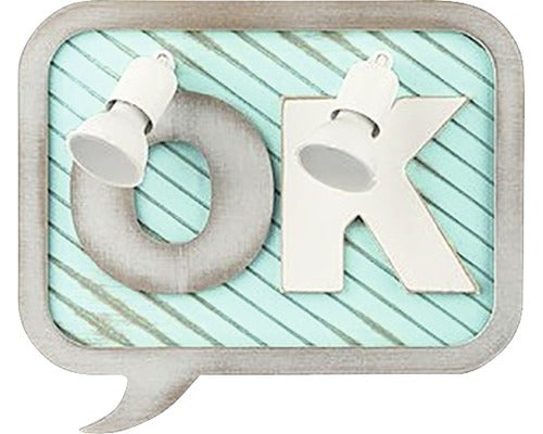 Aplica Comic Book „ok” Gu10 Max. 2x35w, Pentru Camera Copiilor