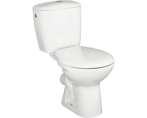 Set WC Combo Canto, evacuare laterala, include rezervor si capac WC termoplast, alb