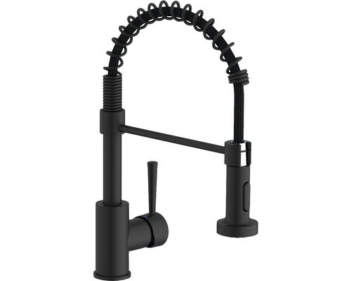 Baterie bucatarie cu dus pentru vase Tiber negru mat 147306