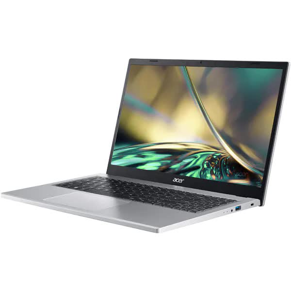Laptop ACER Aspire 3 A315-24P-R9FC, AMD Ryzen 5 7520U pana la 4.3GHz, 15.6" Full HD, 8GB, SSD 512GB, AMD Radeon 610M Graphics, Free Dos, Argintiu