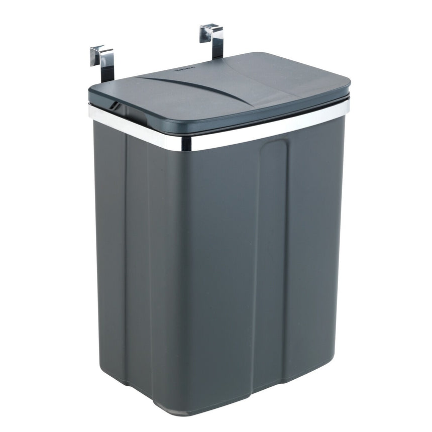 Cos de gunoi suspendabil, Wenko, 12 L, 26 x 34 x 17 cm, metal/polipropilena