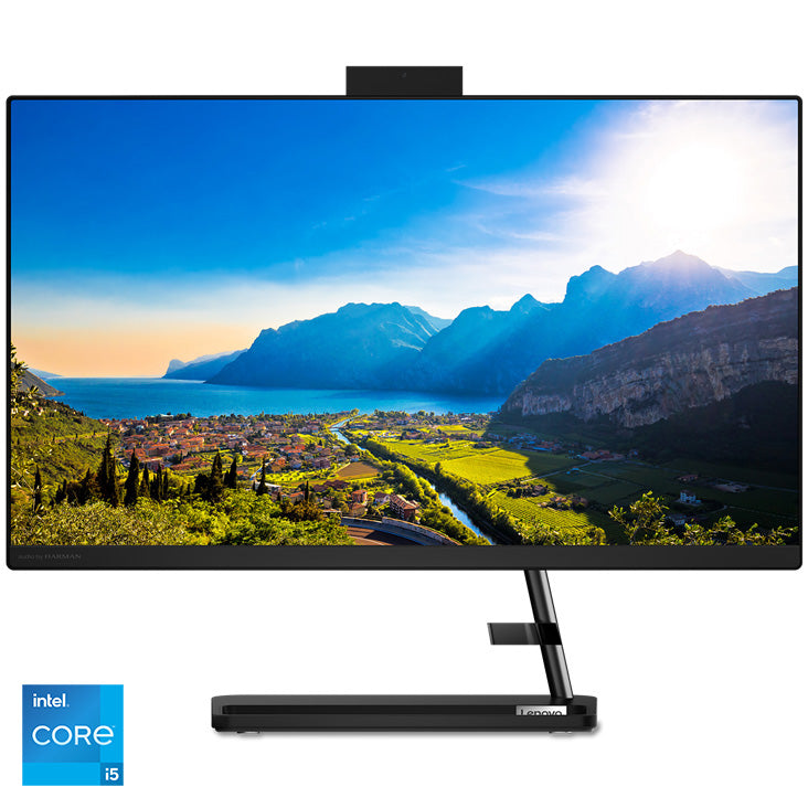 Sistem All-In-One PC Lenovo IdeaCentre 3 24ITL6, 23.8 inch FHD IPS, Procesor Intel® Core™ i5-1135G7 4.2GHz Tiger Lake, 8GB RAM, 512GB SSD, Iris Xe Graphics, Camera Web, DOS
