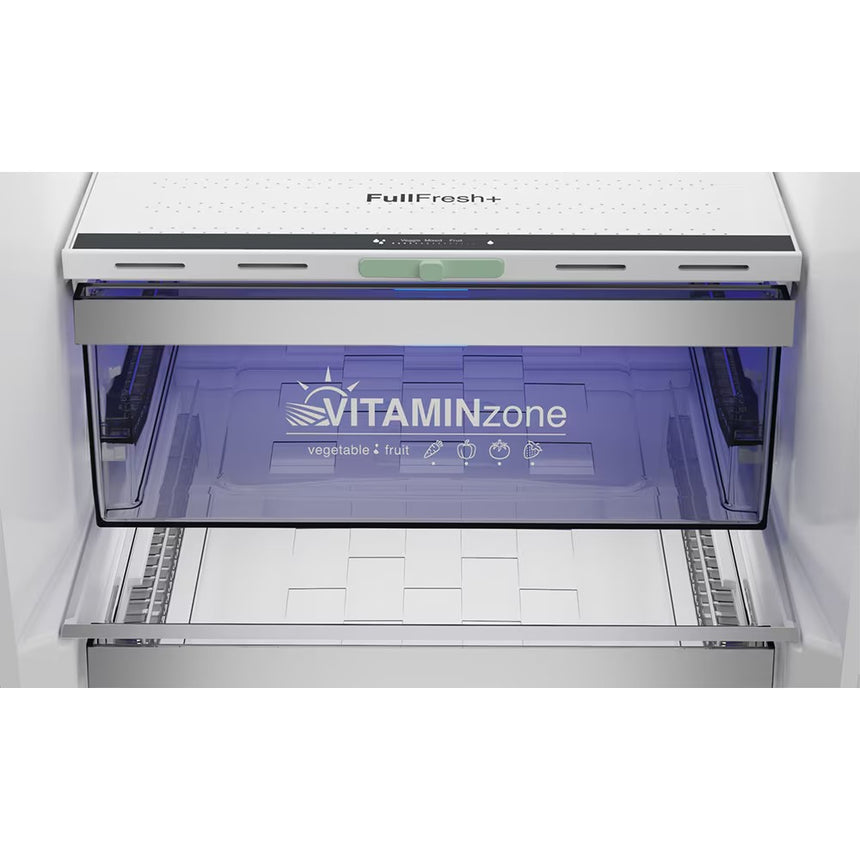Combina Frigorifica GRUNDIG GKPN 66840 LXPW, No Frost, Duo Cooling, 316 l, H 186.5 cm, Clasa C, Argintiu