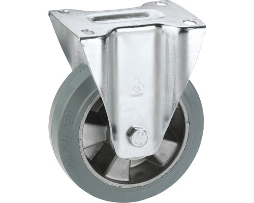 Roata Metalica & Cauciuc Plin Tarrox Ø160mm, Placa Fixare 140x110 Mm, Pentru Sarcini Grele