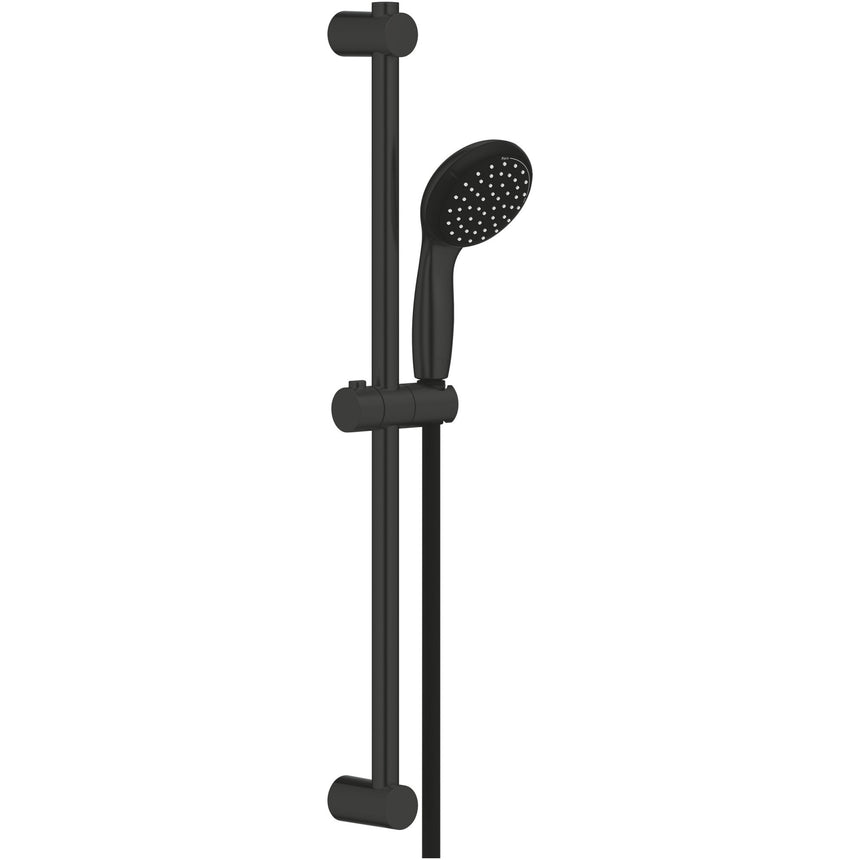 Coloana de dus Grohe Vitalio Start 100 279482430, 1/2'', 600 mm, 2 pulverizari, pivotanta, anti-calcar, mat, negru