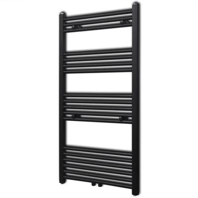 Radiator Baie, Electric Navin Ellipse Black Moire, 500x1000 Mm, 130w Digital, Conexiune Stanga, Negru