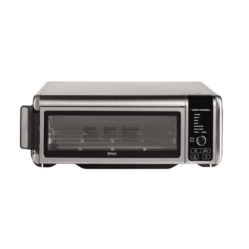 Cuptor electric multifunctional Ninja Foodi 8in1 SP101, 2400W, 10l, 8 functii de gatit, Airfryer, deshidratare, design compact flip, tehnologie Digital Crisp Control, timer, 4 tavi, panou digital, inox