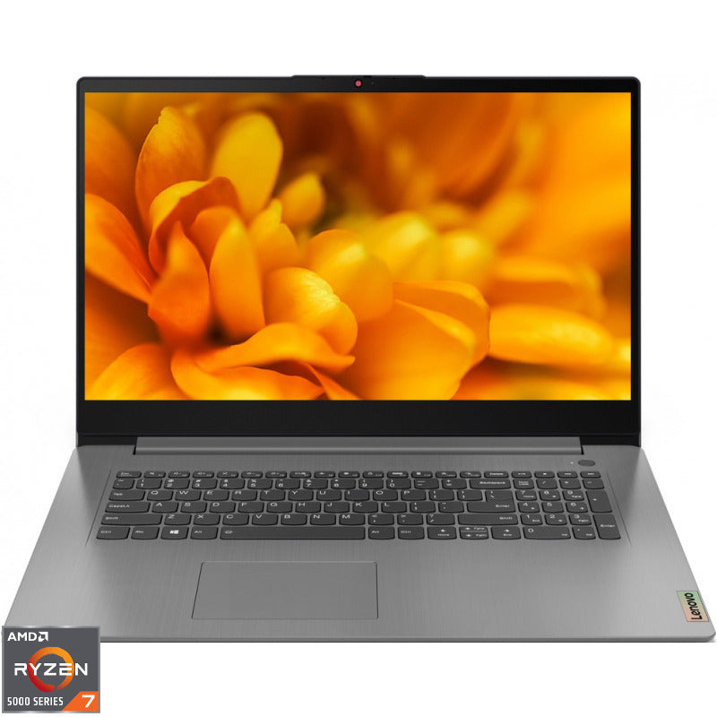 Laptop LENOVO IdeaPad 3 17ALC6, AMD Ryzen 7 5700U pana la 4.3GHz, 17.3" HD+, 12GB, SSD 512GB, AMD Radeon Graphics, noOS, argintiu