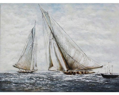 Tablou Pictat Sailboats 60x90 Cm