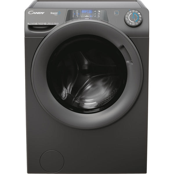 Masina de spalat rufe Candy RP 696BWMRR/1-S, clasa A, 9 kg, 1600 rpm, Motor Inverter, Steam, Mix Power Systems, Conectivitate WiFi/ hOn app, antracit