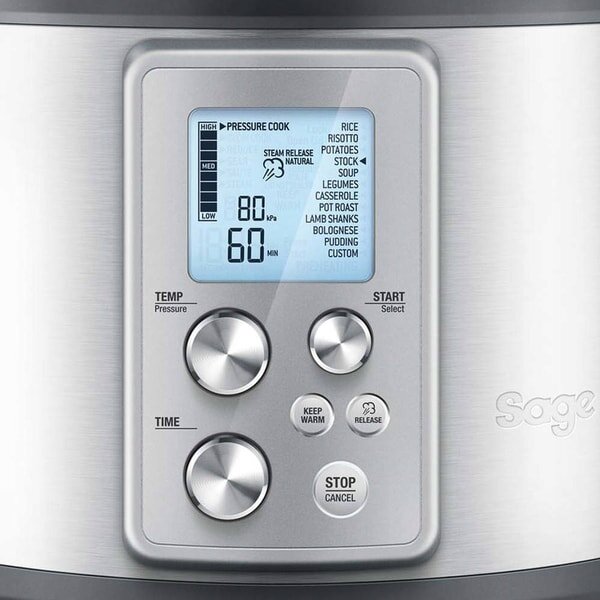 Oala sub Presiune Electrica SAGE BPR700, 6l, 1100W, Argintiu-Negru