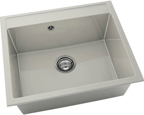 Chiuveta Bucatarie Cu O Cuva Fat Avangard 227 60x51 Cm, Fara Picurator, Marmura Compozita Granit Gri