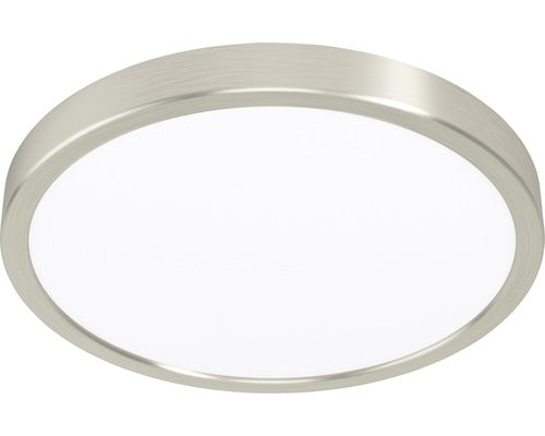 Panou Cu Led Integrat Fueva5 20w 2300 Lumeni Ø28, 5 Cm, Montaj Aplicat, Lumina Calda, Alb/nichel Mat