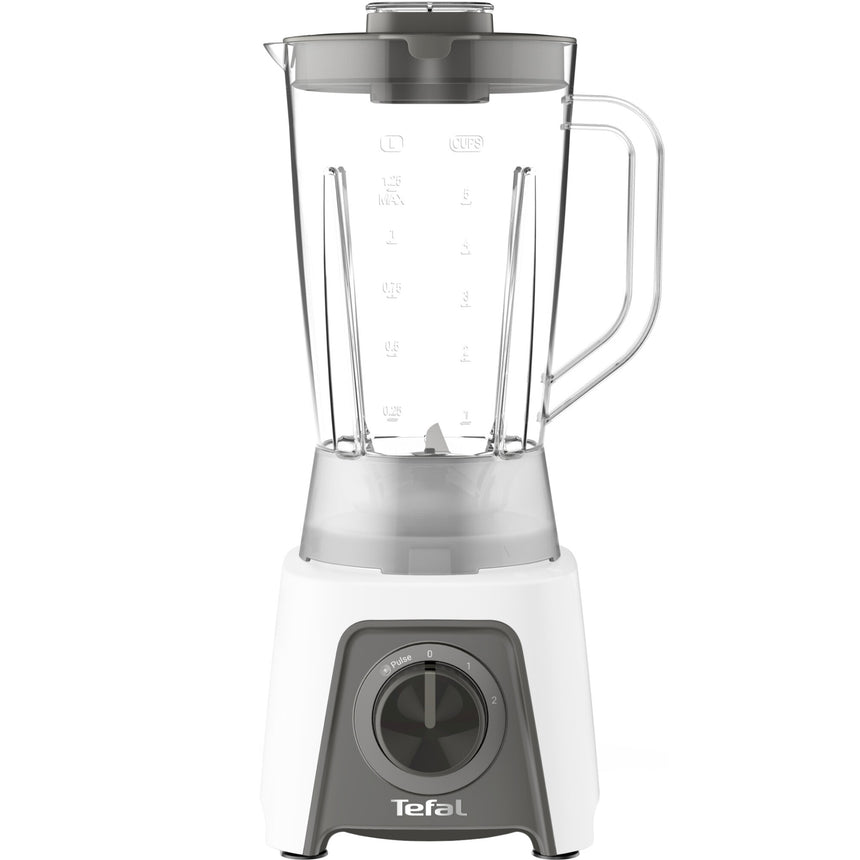 Blender Tefal Blendeo+ BL2C0130, 450W, 1.25L, 2 viteze, functie Pulse, maruntire gheata, 4 lame detasabile, alb