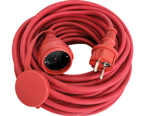 Prelungitor Electric 10m 3500w Rosu, Cablu Cauciuc Natural, Pentru Exterior Ip44
