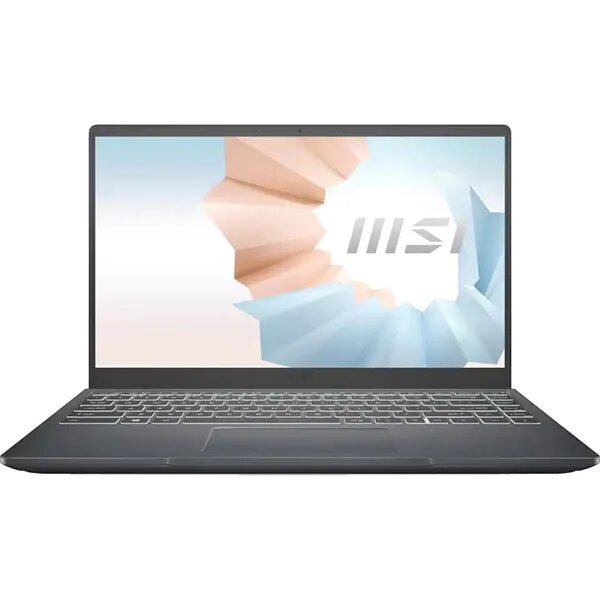 Laptop MSI Modern 14 B5M-231XRO, AMD Ryzen 5 5500U pana la 4GHz, 14" Full HD, 8GB, SSD 256GB, AMD Radeon Graphics, Free Dos, Gri