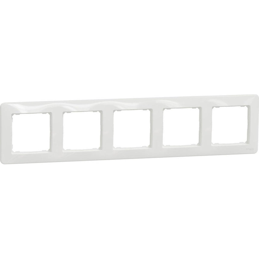 Cadru cu 5 elemente, Schneider Electric, Sedna Design, Termoplastic, IP20, 85 x 370 mm, Alb