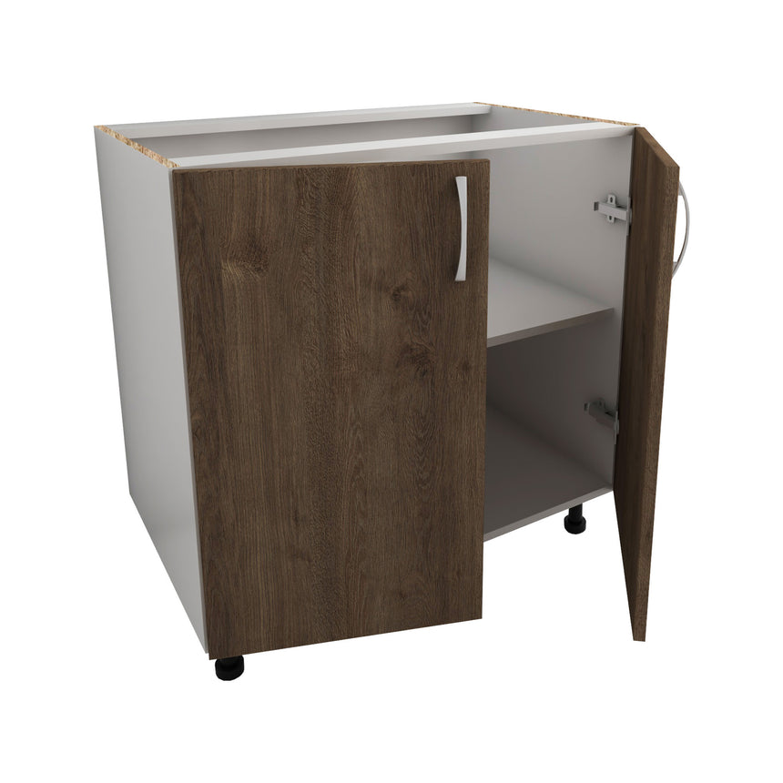 Corp Baza haaus Karo, 2 Usi, Stejar Bronz/Alb, 80 x 50 x 80 cm
